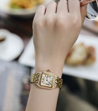 Cartier Swiss Quartz Movement Stainless Steel 27*37MM Steel Bracelet Watch